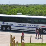 Tour bus at the Kennedy Space Center