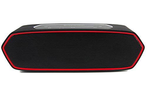 Coppertech Wedge Wireless Portable Bluetooth Speaker 16W NFC Bluetooth 40 14 hours Playtime with Built in Speakerphone rechargeable battery 2200mAh DSP technology full metal housing black and red 0