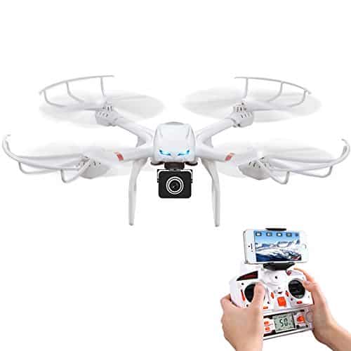 MJX X101C Wifi FPV 3D Flip 24GHz 6 Axis Quadcopter with Headless Mode and One Key Auto Return RC Drones with 1MP 720P Camera for IOS Andriod System 0