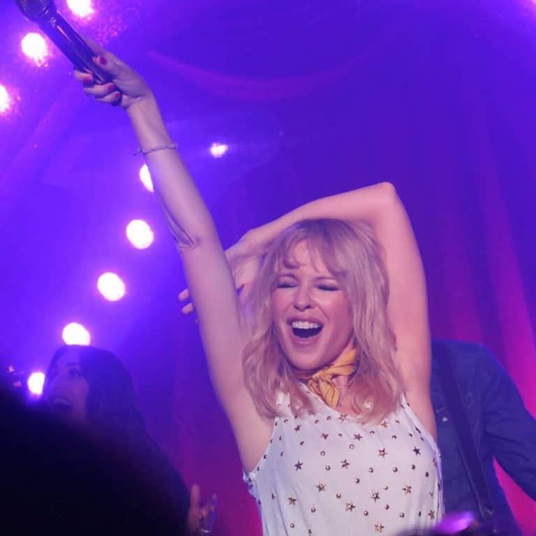 Kylie mic in the air