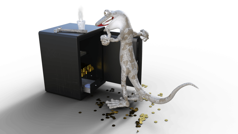thief robbing vault