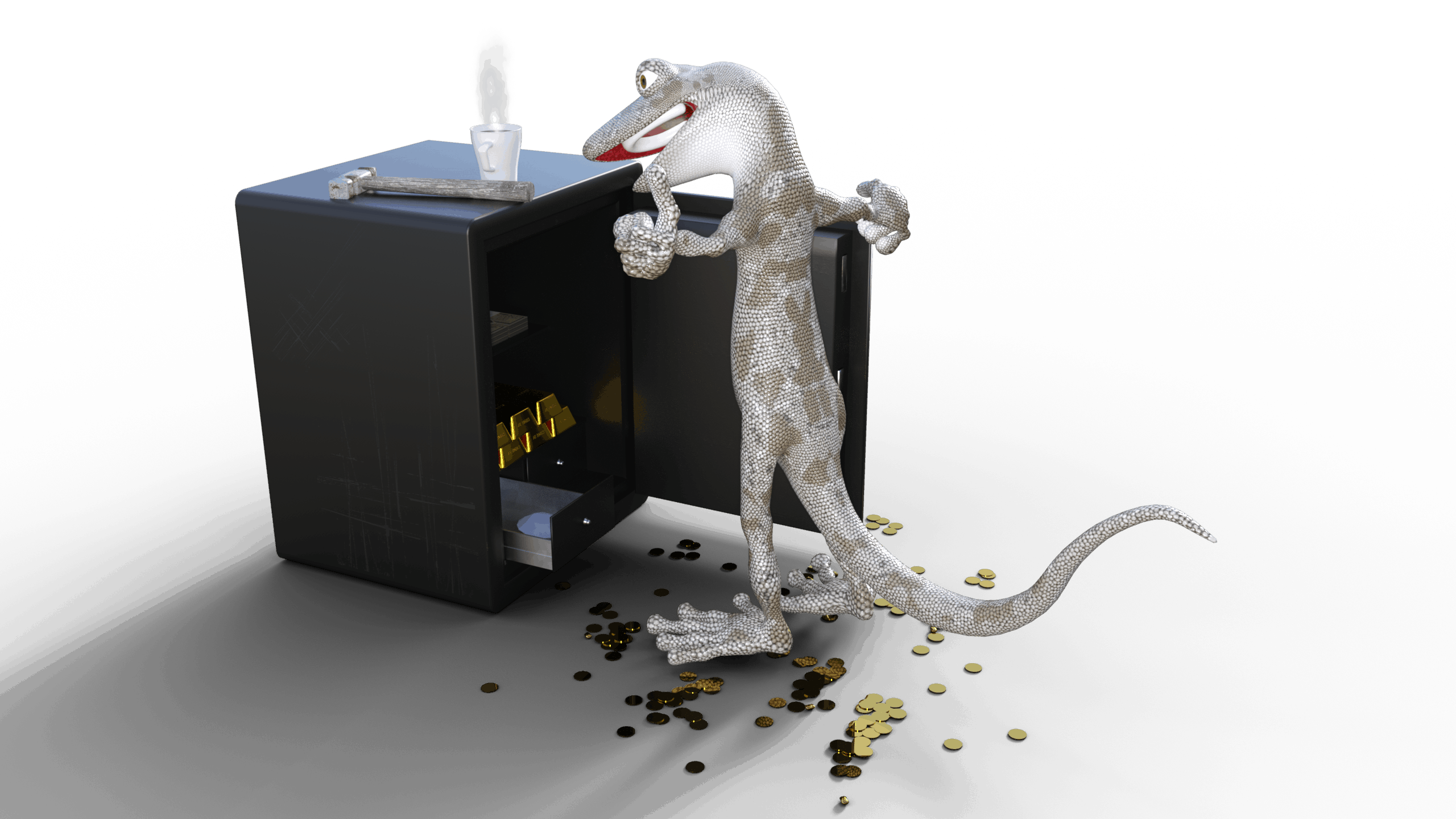 thief robbing vault