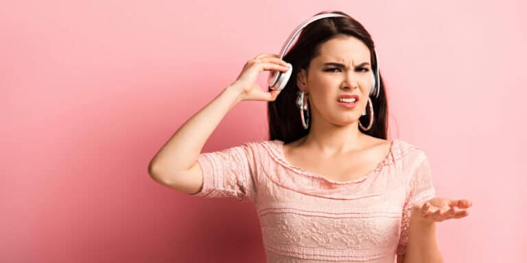 Woman with headphones