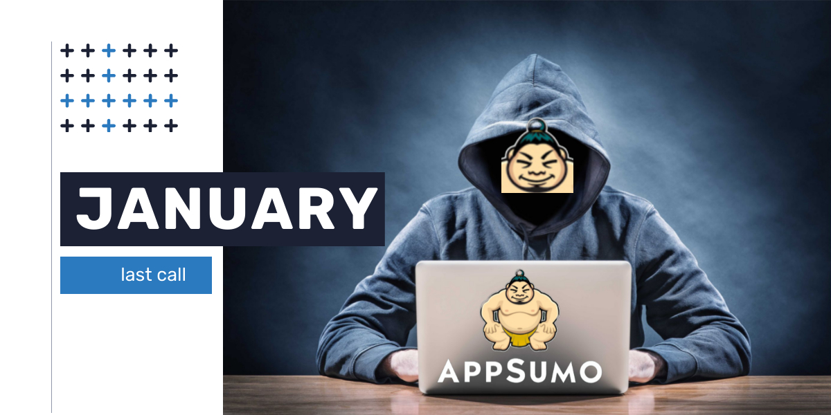A man in a hoodie sits at a computer with the word january.
