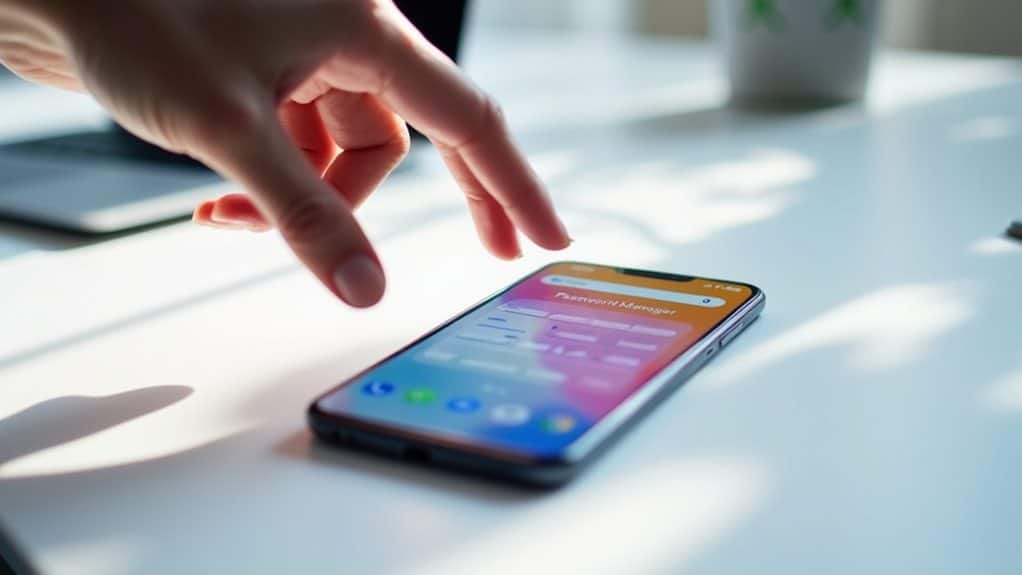 mobile google password management