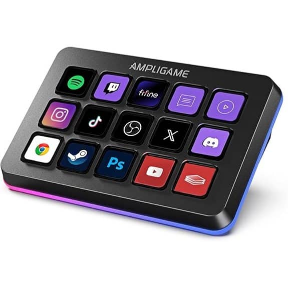 Fifine AmpliGame Stream Controller with 15 Macro Keys