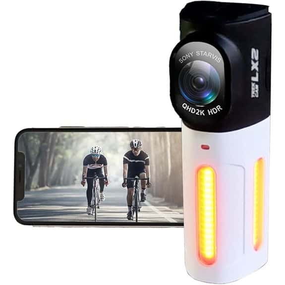 LKT 2K HDR Bike Camera with Tail Light