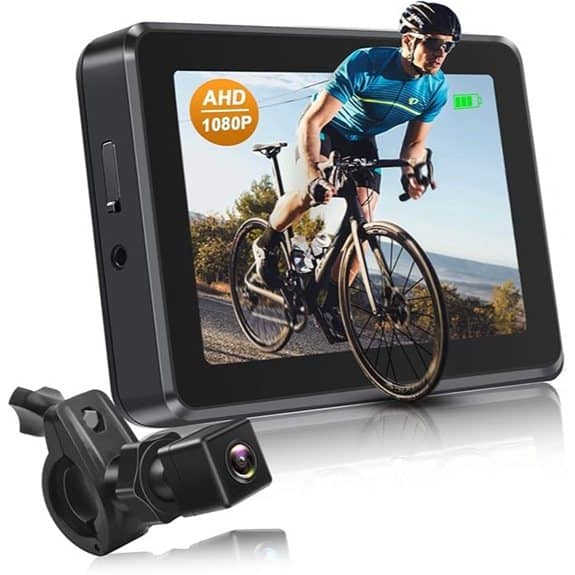 ATOVANKA Bike Mirror Camera with 115° Monitor