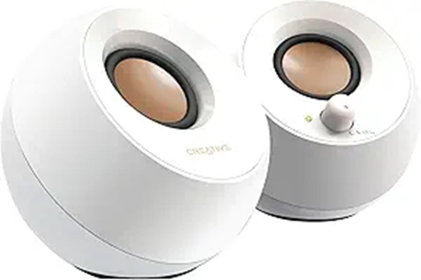 Creative Pebble 2.0 USB Desktop Speakers (White)