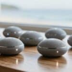 crystal clear pebble speakers