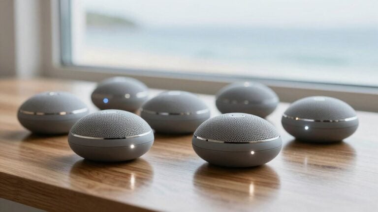 crystal clear pebble speakers