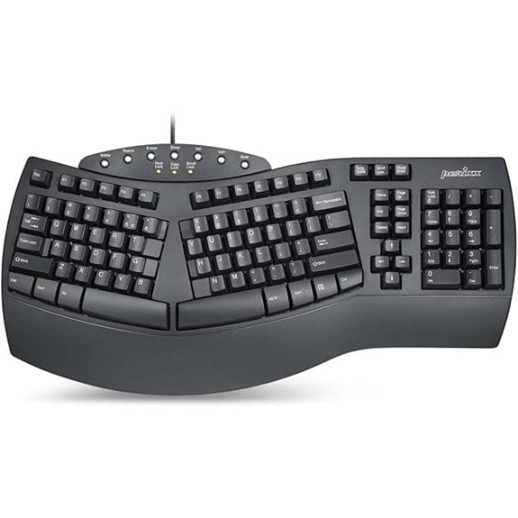 Perixx PERIBOARD-512B Ergonomic Split Keyboard with Wrist Rest