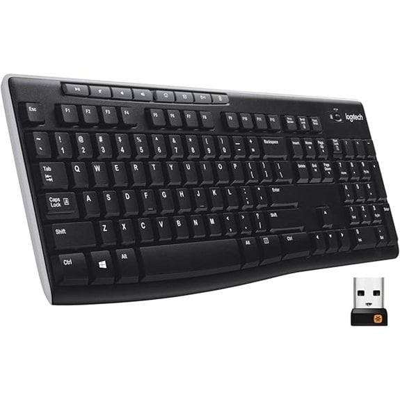 Logitech K270 Wireless Keyboard with 2.4 GHz Black