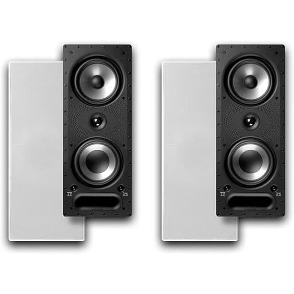 Polk Audio 265-RT 3 Way Vanishing in Wall Speakers - Pair (White)