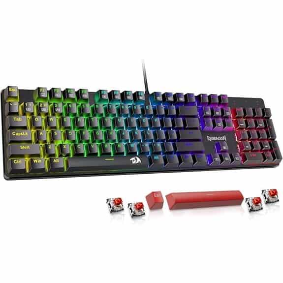 Redragon Mechanical Gaming Keyboard Wired 11 Backlit Modes