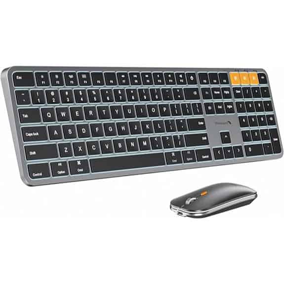 ProtoArc KM100-A Backlit Wireless Keyboard and Mouse