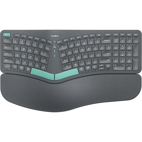 Nulea Wireless Split Ergonomic Keyboard with Wrist Rest