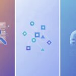 Illustration symbolizing an AI brand intelligence platform that scans a website, connects audience insights, and transforms research into content assets without any text.