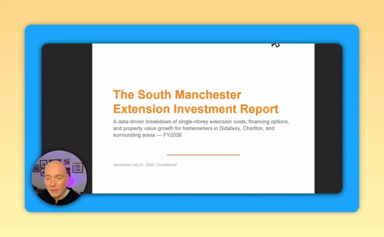 PDF cover page titled The South Manchester Extension Investment Report