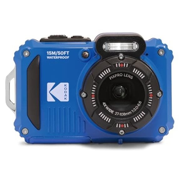 KODAK PIXPRO WPZ2 16MP Wasserdichte Digitalkamera 15m 4X Zoom Blau